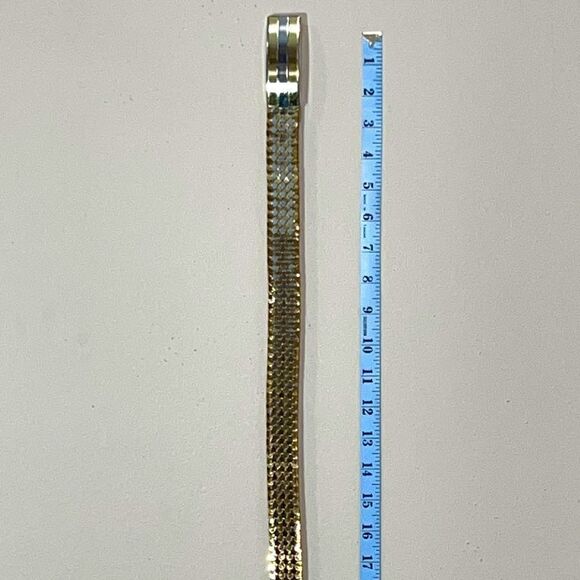 Vintage Gold & Silver Metallic Stretchy Belt - Picture 3 of 6